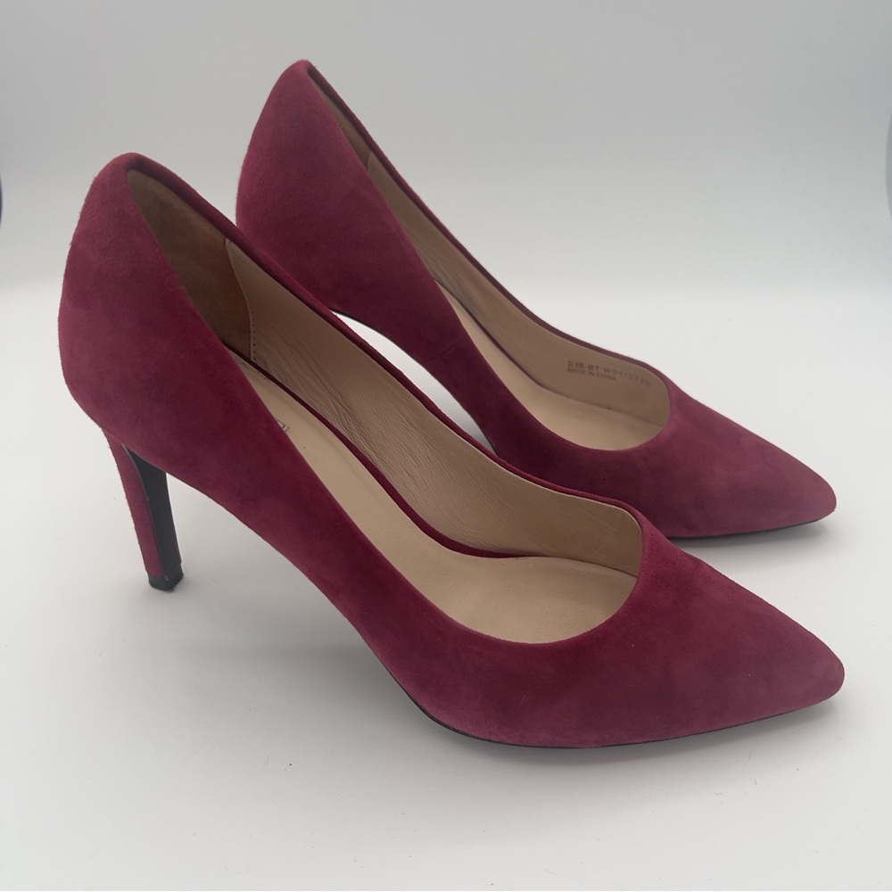 Cole Haan Grand OS Eliza Magenta/Berry Suede Pointed‑Toe Pumps Women’s Size 8